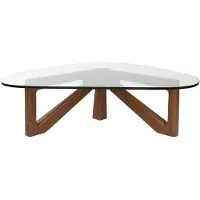Dutchbone Norwin Salontafel Hout/ Glas - Naturel