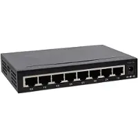 InLine 8-poorts Gigabit-switch, 1 Gb/s, desktop, metalen behuizing