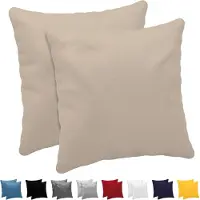 Azalia Kussensloop (Set van 2) – Beige Katoen - Voor Kussens 80 x 80 cm - 100% Jersey Katoen - Beddengoed Dubbel Bed Kussensloop - Kussenbeschermer - Bestendig en Hypoallergeen