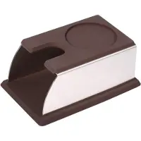 OEM Koffiestamper Houder Tamper Poeder Maker Standaard Gemaakt van Roestvrij Staal en Siliconen voor Espresso Portafilter, Barista Accessoires voor Beginners en Professionals(Koffie)
