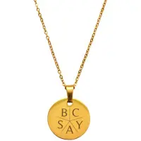 Yehwang Munt Ketting met 5 Initialen Goud