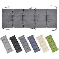 Garronda Bankkussen 160x50 cm – 10 cm dik – Waterafstotend & UV-bestendig – met Banden – Grafiet GD-AM-Bono