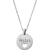 Yehwang Naam Ketting Hartje Zilver