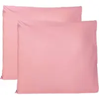Azalia Paar kussenslopen 100% Pure katoen 60x60 CM, Set van 2 Bed Kussen Stoffen Gemaakt in Italië, Tassluiting, Solid Color, Standaard Maat met - Roze