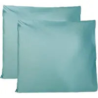 Azalia kussenslopen 100% Pure katoen 60x60 CM, Set van 2 Bed Kussen Stoffen Gemaakt in Italië, Tassluiting, Solid Color, Standaard Maat met - Donkergroen