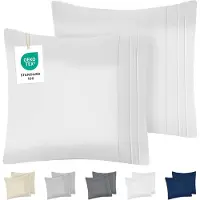 Azalia kussensloop 60x60 set van 2 in Oeko-Tex gecertificeerde geborstelde microvezel - zachte kussenhoes met geborduurde patronen - wit