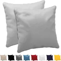 Azalia Kussensloop (Set van 2) – Grijs Katoen - Voor Kussens 40 x 40 cm - 100% Jersey Katoen - Beddengoed Dubbel Bed Kussensloop - Kussenbeschermer - Bestendig en Hypoallergeen