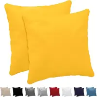 Azalia Pillowcase kussen 30x30 cm (batch van 2) 100% katoentrui 150 gsm - geel - kussensloop 30 x 30 cm -resistent en hypoallergene kussendeksel voor kussen