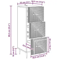 vidaXL Ladekast Wit 33 x 34,5 x 89,5 cm Bewerkt hout