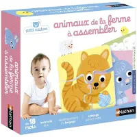 Nathan Jeu découverte 4 animaux de la ferme à assembler