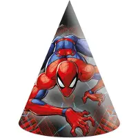 Procos Spiderman World of Webs partypet, shako set van 6 FSC