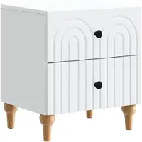vidaXL Nachtkastje met lade Wit 43 x 34,5 x 48 cm Bewerkt hout