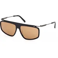 GCDS Zonnebril - - GD0077 - Zwart Glanzend - Voorzijde acetaat &amp; metaal - Glazen 60 mm