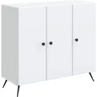 vidaXL Dressoir Wit 89 x 34,5 x 80 cm Bewerkt hout