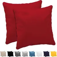 Azalia Kussensloop (Set van 2) – Rood Katoen - Voor Kussens 80 x 80 cm - 100% Jersey Katoen - Beddengoed Dubbel Bed Kussensloop - Kussenbeschermer - Bestendig en Hypoallergeen