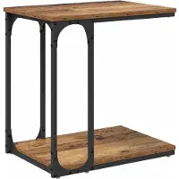 vidaXL Bijzettafel Oud Hout 50 x 35 x 52 cm Bewerkt hout
