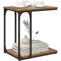 vidaXL Bijzettafel Oud Hout 50 x 35 x 52 cm Bewerkt hout