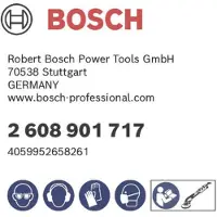 Bosch 2608901717 Schuurnet voor wand- en plafondschuurmachine Geperforeerd Korrelgrootte (num) 180 (Ø) 225 mm 25 stuk(s)