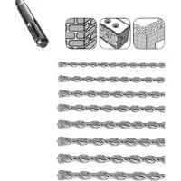 WT&D Set extra lange SDS-plus betonboren (8 stuks)