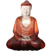 Ancient Wisdom Handgesneden Boeddhabeeld - 40 cm, hand omlaag