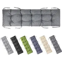 Garronda Bankkussen 180x50 cm – 10 cm dik – Waterafstotend & UV-bestendig – met Banden – Grijs GD-AM-Bono