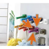 WT&D Set van 10 kledinghaken (paars, vierkant, aluminium)