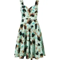 Hell Bunny - Rockabilly Midi-jurk - Panther Dress - XS tot XXL - voor Vrouwen - blauw | Maat S