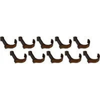 WT&D Set van 10 aluminium kledinghaken, kapstokken (gebogen, brons)