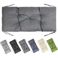 Garronda Bankkussen 100x50 cm – 10 cm dik – Waterafstotend & UV-bestendig – met Banden – Grafiet GD-AM-Bono
