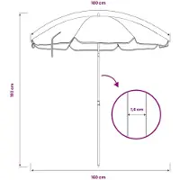 vidaXL Tuinparasol 170T polyester Groen