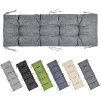 Garronda Bankkussen 160x50 cm – 10 cm dik – Waterafstotend & UV-bestendig – met Banden – Grijs GD-AM-Bono