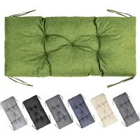 Garronda Bankkussen 100x50 cm – 10 cm dik – Waterafstotend & UV-bestendig – met Banden – Groen GD-AM-Bono