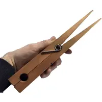 WT&D Extra grote wasknijper van walnoothout (wandhanger, maat 3: 30 cm lengte)