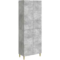 vidaXL Kast Set 2 st Betongrijs Bewerkt hout