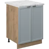 Vicco Keukenonderkast Fame-Line Licht blauw-grijs 60 cm , WB Marmer, Model 50755