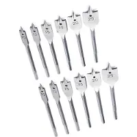 WT&D Set van 12 speedboren (voor hout, 10, 12, 16, 18, 20 en 25 mm)