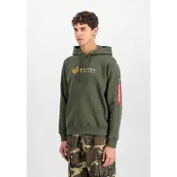 Alpha industries Sweatshirt olijfgroen / lichtoranje / rood / wit