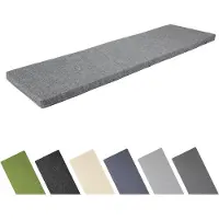 Garronda Bankkussen 140x40 cm – 4 cm dik – Waterafstotend & UV-bestendig – Grijs GD-AM-Dino
