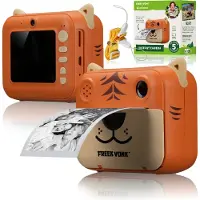 Bresser Freek Vonk x - Instant Camera voor Kinderen - Maak Selfies met Freek Vonk of met Dieren - Print foto's direct
