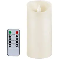 Typecat Flikkerende Vlamloze Kaarsen Werkt op Batterijen met Afstandsbediening en Timer, 3X6 Inch voor Indoor Outdoor Decoration