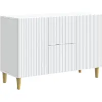 vidaXL Dressoir Wit 89 x 34,5 x 60 cm Bewerkt hout