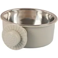 Melitt Roestvrijstalen Voer- en Waterbakken voor Huisdieren, Afneembare Voerbak voor in de Bench, Hangende Voer- en Waterbak voor Puppy'S en Katten in de