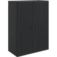 vidaXL - Wandkast - Zwart - 66 - x - 34,5 - x - 90 - cm - Bewerkt - hout