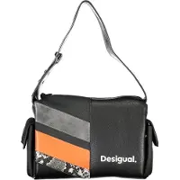 Desigual Schoudertas grijs / oranje / zwart