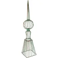 MEA Decoratieve trellis, turq. metaal 10x10x46cm