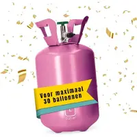 TIM. TIM Helium Tank voor Ballonnen - Helium Tank - 30 ballonnen - Roze - 20cm x 20cm x 38cm; 2.1 kg