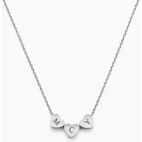 Yehwang Ketting met Hartjes en Initialen Zilver