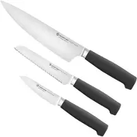 Wüsthof Partner 1061860302 Essentials Set, 3-delige messenset, koksmes, gekarteld universeelmes, officemes