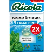Ricola Keelpastilles Duo Fresh Mint Suikervrij 2 x 50 gr