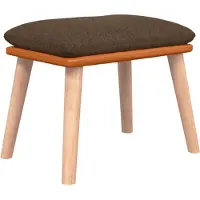 vidaXL Voetenbank 45x29,5x35 cm stof en kunstleer bruin